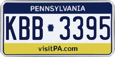 PA license plate KBB3395