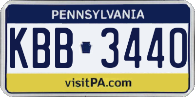 PA license plate KBB3440