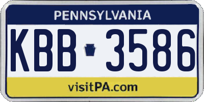 PA license plate KBB3586