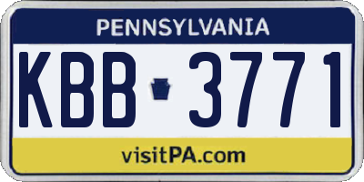 PA license plate KBB3771