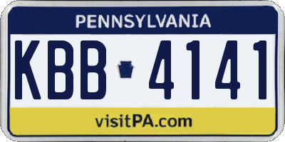 PA license plate KBB4141