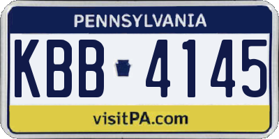 PA license plate KBB4145