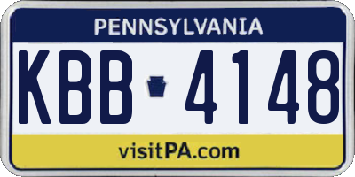 PA license plate KBB4148