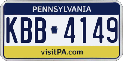 PA license plate KBB4149