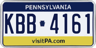 PA license plate KBB4161