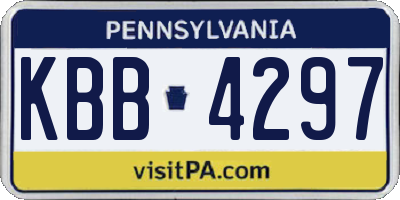 PA license plate KBB4297