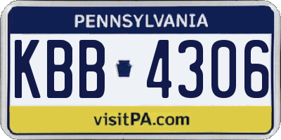 PA license plate KBB4306