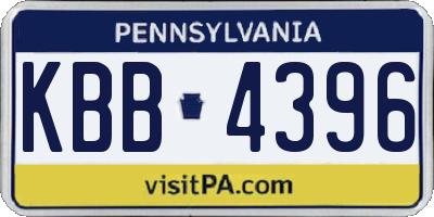 PA license plate KBB4396