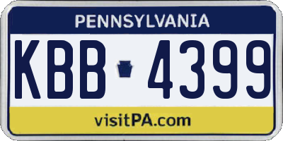 PA license plate KBB4399