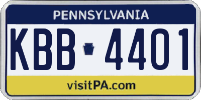 PA license plate KBB4401