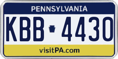 PA license plate KBB4430