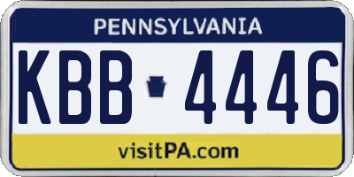 PA license plate KBB4446