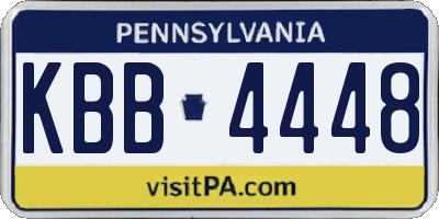 PA license plate KBB4448