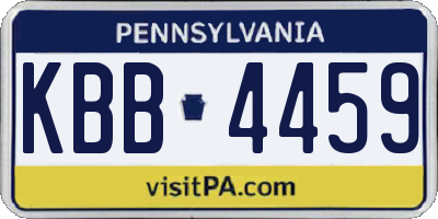 PA license plate KBB4459