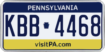 PA license plate KBB4468