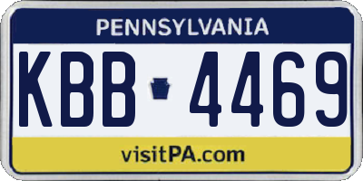 PA license plate KBB4469