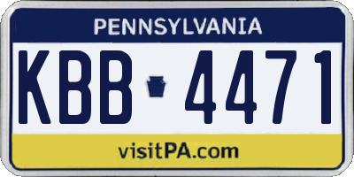 PA license plate KBB4471