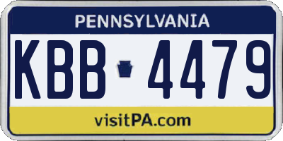 PA license plate KBB4479