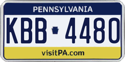 PA license plate KBB4480