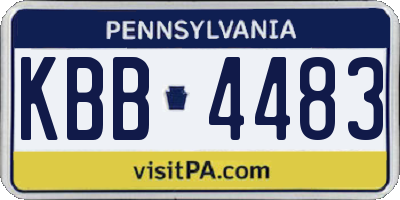 PA license plate KBB4483