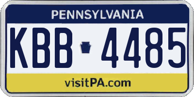 PA license plate KBB4485