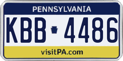 PA license plate KBB4486