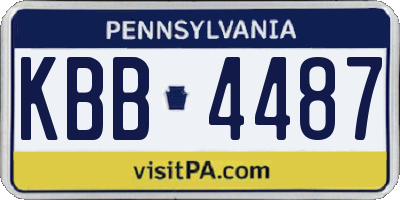 PA license plate KBB4487