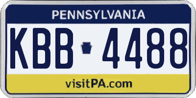 PA license plate KBB4488