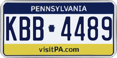 PA license plate KBB4489