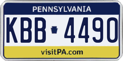PA license plate KBB4490