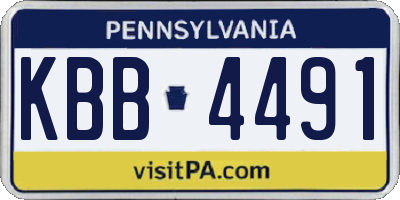 PA license plate KBB4491