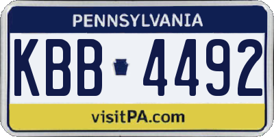 PA license plate KBB4492