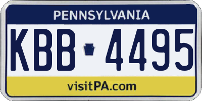 PA license plate KBB4495