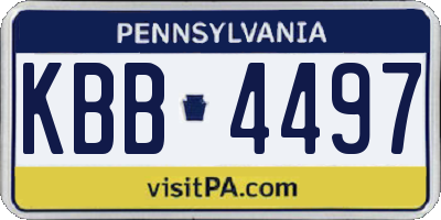 PA license plate KBB4497