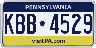 PA license plate KBB4529