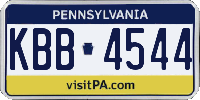 PA license plate KBB4544