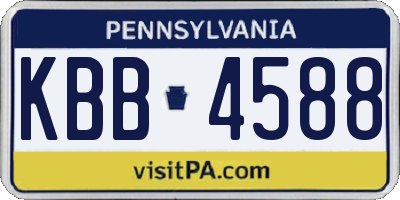 PA license plate KBB4588