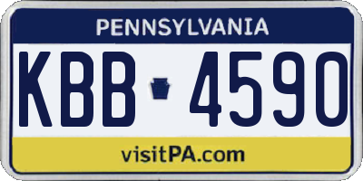 PA license plate KBB4590