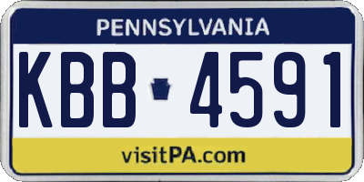 PA license plate KBB4591