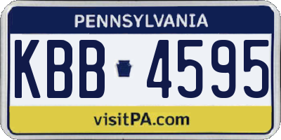 PA license plate KBB4595