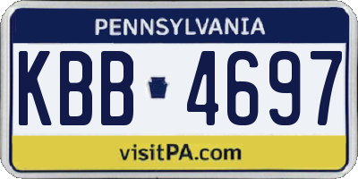 PA license plate KBB4697