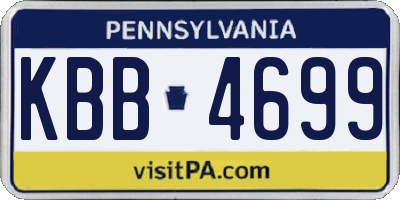 PA license plate KBB4699