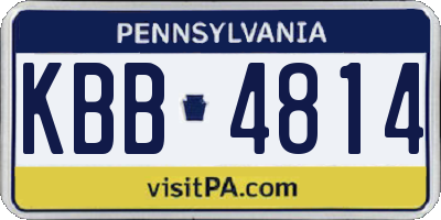 PA license plate KBB4814