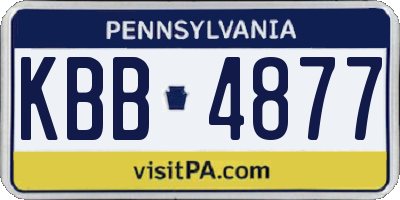PA license plate KBB4877