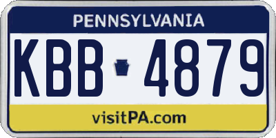 PA license plate KBB4879