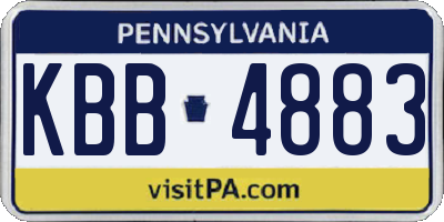 PA license plate KBB4883
