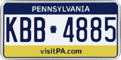PA license plate KBB4885