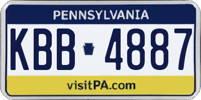 PA license plate KBB4887