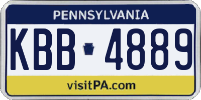 PA license plate KBB4889
