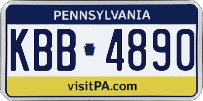 PA license plate KBB4890